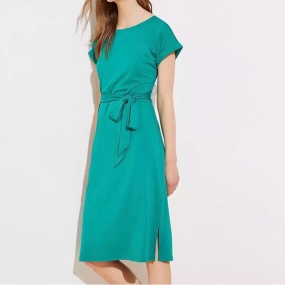 LOFT Dresses Ann Taylor Loft Jade Green Surplice Short Sleeve